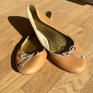 J.Crew, leather ballet shoe made in Italy size 9